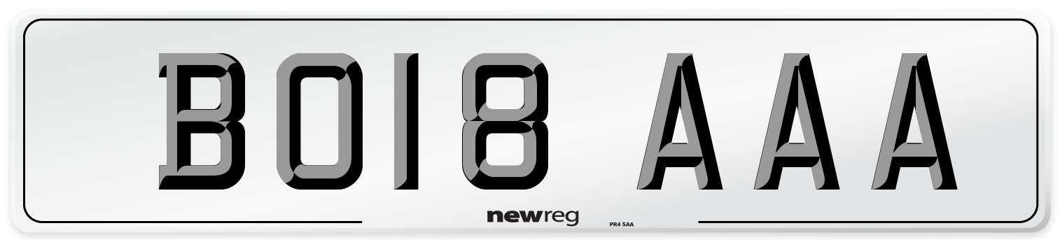 BO18 AAA Number Plate from New Reg